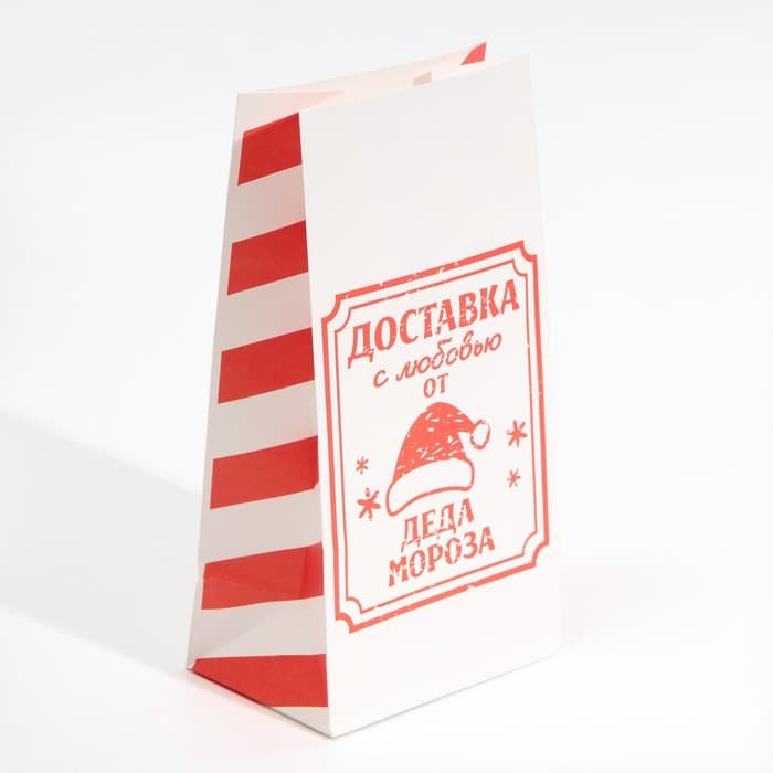 Пакет без ручек «Доставка с любовью», 10×19.3×7 см