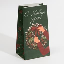 Пакет без ручек новогодний «С Новым годом», 10×19×7 см
