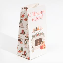 Пакет без ручек «С Новым годом», 10×19×7 см