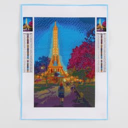 Алмазная мозаика с полным заполнением со светящимися стразами на холсте «Город любви», 20×30 см