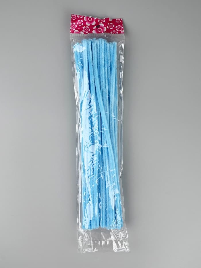 Синельная проволока набор 50 шт., светло-голубая, 30 см