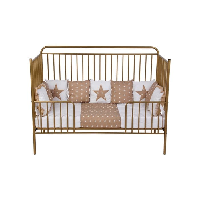 Кровать-трансформер Polini kids Vintage 400, детская, металлическая, цвет бронзовый