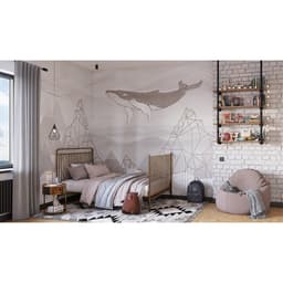 Кровать-трансформер Polini kids Vintage 400, детская, металлическая, цвет бронзовый