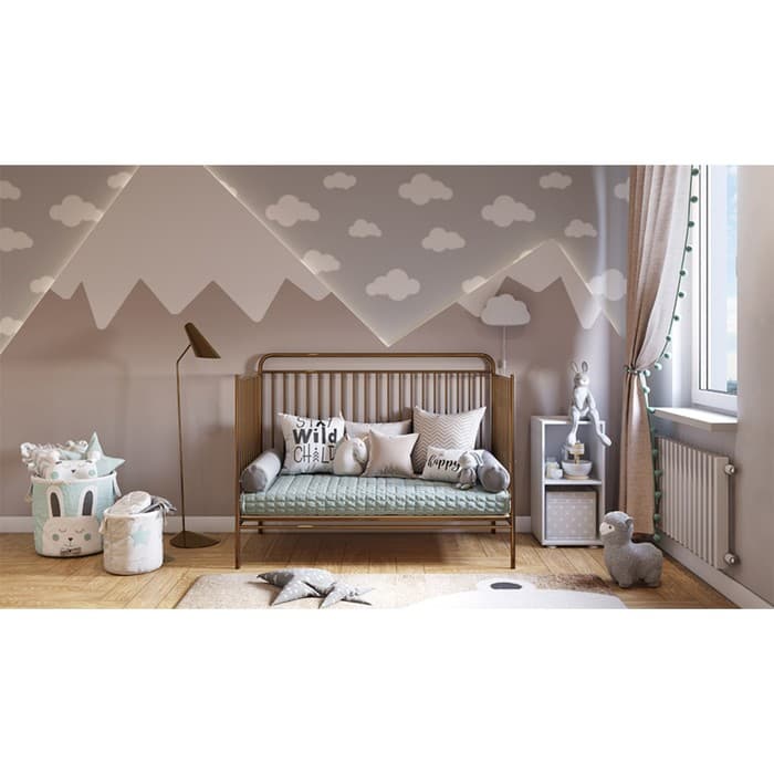 Кровать-трансформер Polini kids Vintage 400, детская, металлическая, цвет бронзовый