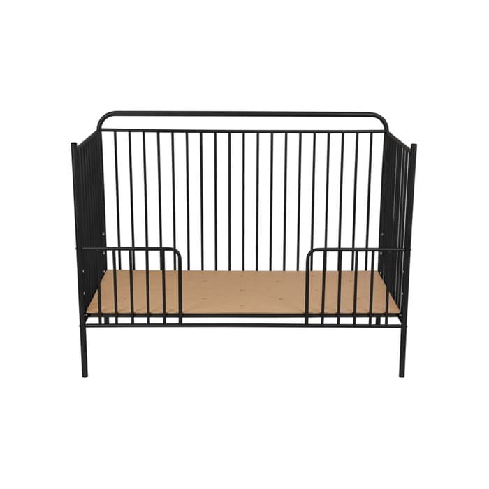 Кровать-трансформер Polini kids Vintage 400, детская, металлическая, чёрная, матовая