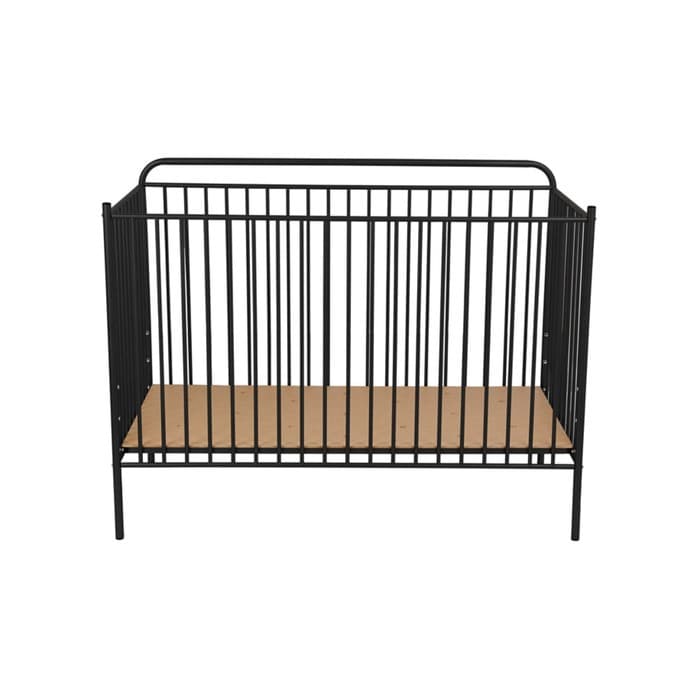 Кровать-трансформер Polini kids Vintage 400, детская, металлическая, чёрная, матовая