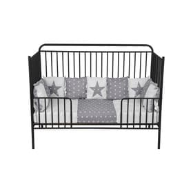 Кровать-трансформер Polini kids Vintage 400, детская, металлическая, чёрная, матовая