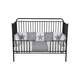 Кровать-трансформер Polini kids Vintage 400, детская, металлическая, чёрная, матовая