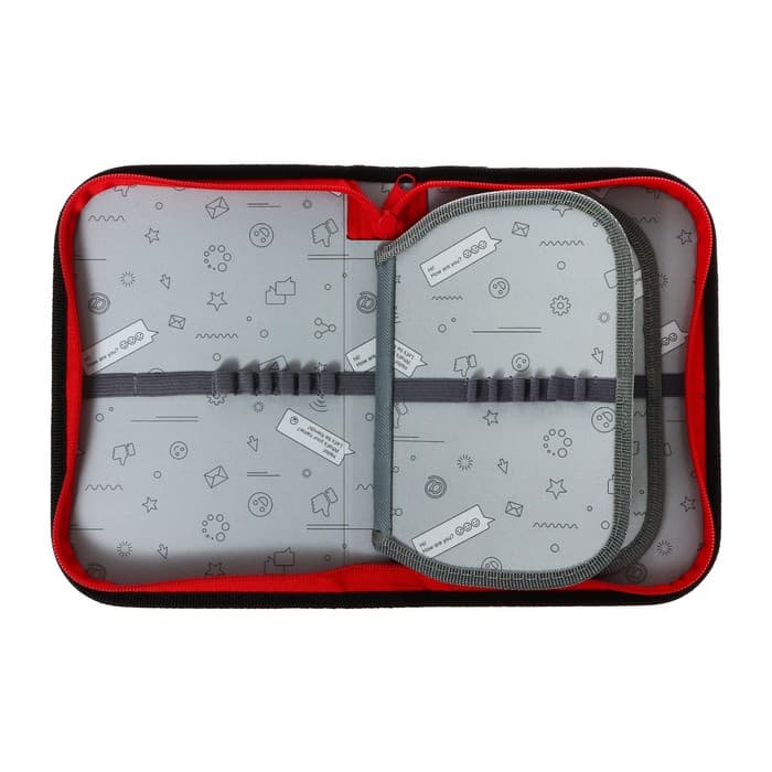 Пенал школьный, 3 секции, 14×21×4 см «Кеды»