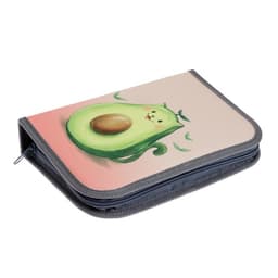Пенал школьный, 3 секции, 14×21×4 см «Авокадо»