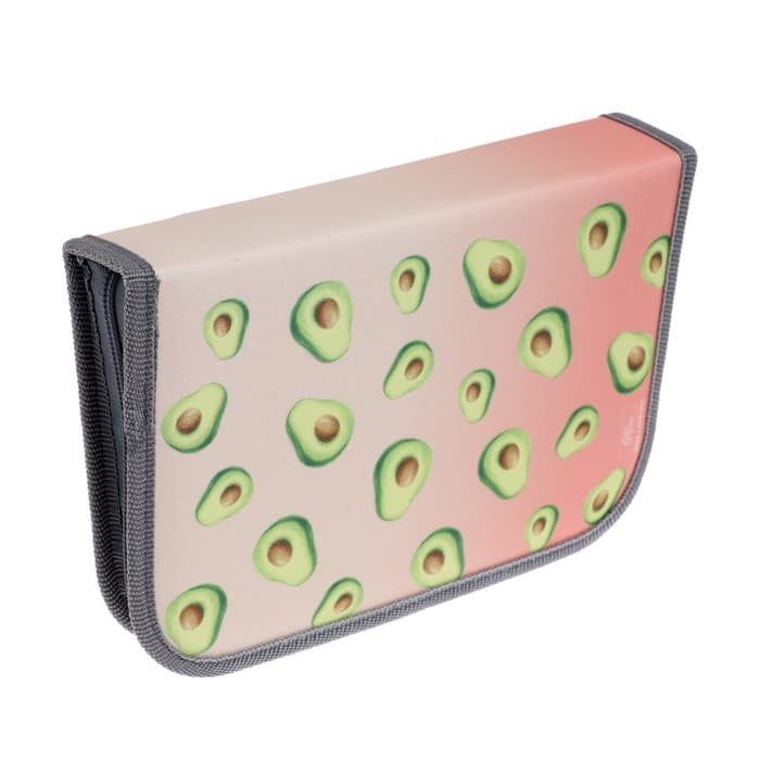 Пенал школьный, 3 секции, 14×21×4 см «Авокадо»