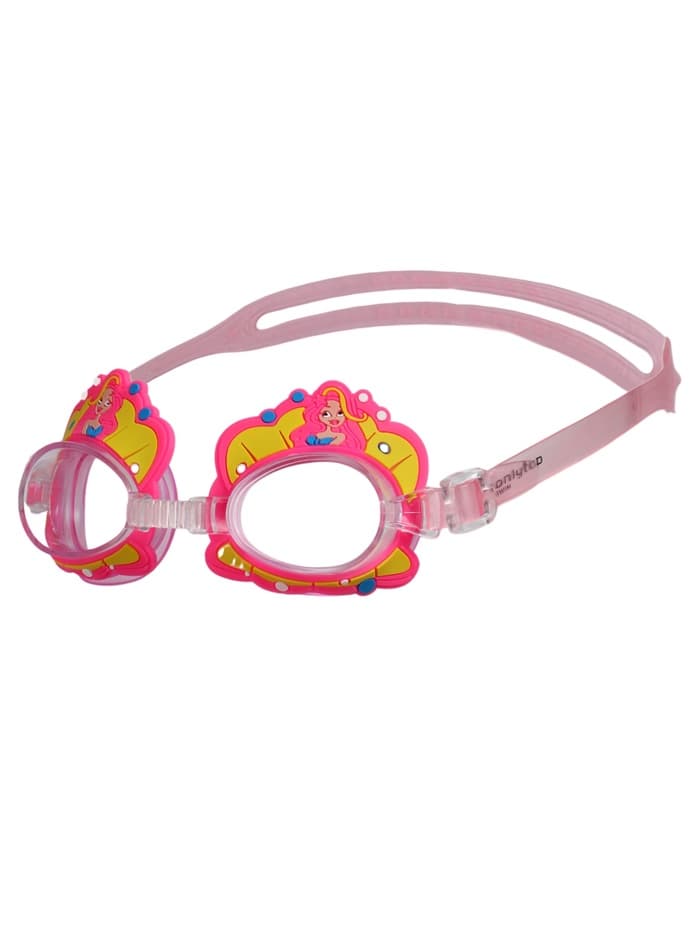 Очки для плавания детские ONLYTOP Swim «Русалка», беруши, розовые