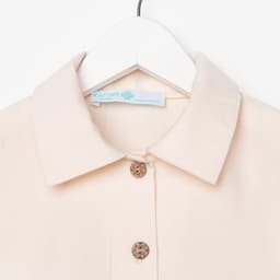 Платье для девочки KAFTAN: Summer cotton с воротником, цвет молочный, рост 110-116 см