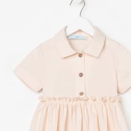 Платье для девочки KAFTAN: Summer cotton с воротником, цвет молочный, рост 110-116 см