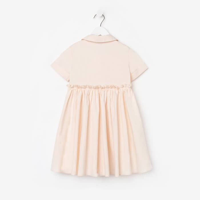 Платье для девочки KAFTAN: Summer cotton с воротником, цвет молочный, рост 110-116 см