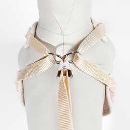 Шлейка с поводком «Горох», размер М, ОГ 34-66 см, поводок 120×1.5 см, розовая