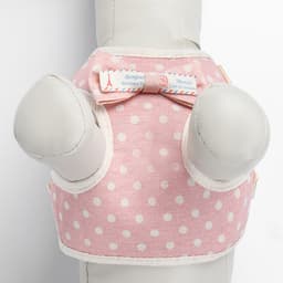 Шлейка с поводком «Горох», размер М, ОГ 34-66 см, поводок 120×1.5 см, розовая