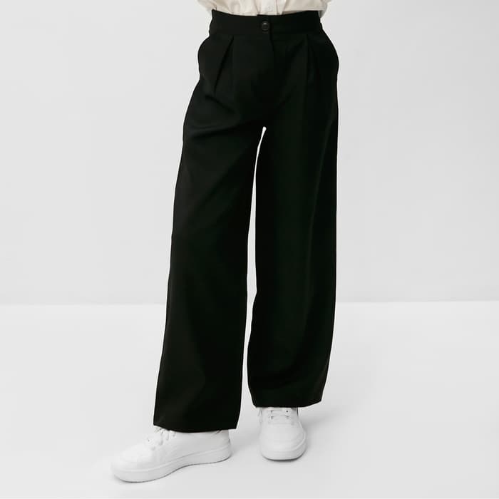 Брюки для девочки MINAKU, чёрные, рост 122 см