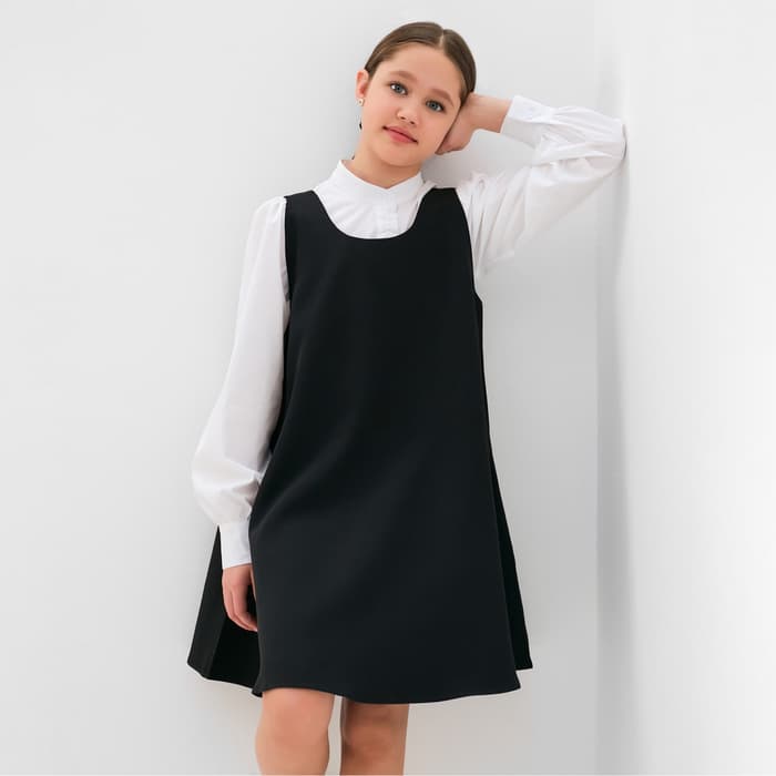 Сарафан для девочки MINAKU, чёрный, рост 128 см