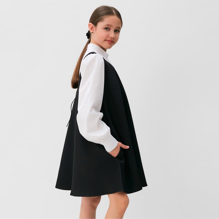 Сарафан для девочки MINAKU, чёрный, рост 128 см