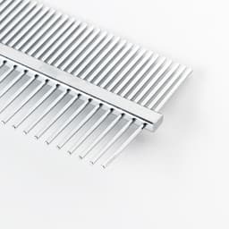 Расчёска для шерсти «Лапки», двухсторонняя, с прямыми зубьями, пластиковая ручка, синяя