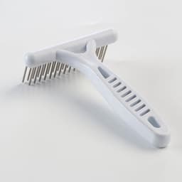 Расчёска-грабли 2-рядная, 13.5×8.8 см, белая