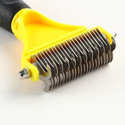 Инструмент для стриппинга, 23×12 см, двухсторонний, частые зубцы, 23×12 см, жёлтый