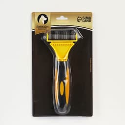 Инструмент для стриппинга, 23×12 см, двухсторонний, частые зубцы, 23×12 см, жёлтый