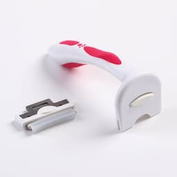 Дешеддер малый, 15×6.2 см, со съёмным лезвием, белый, розовый