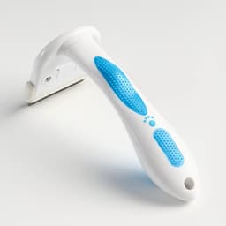 Дешеддер малый, 15×6.2 см, со съёмным лезвием, белый, голубой