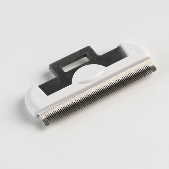 Дешеддер средний, 15×7.8 см, со съёмным лезвием, белый, розовый