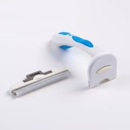 Дешеддер большой, 15×10.5 см, со съёмным лезвием, белый, голубой