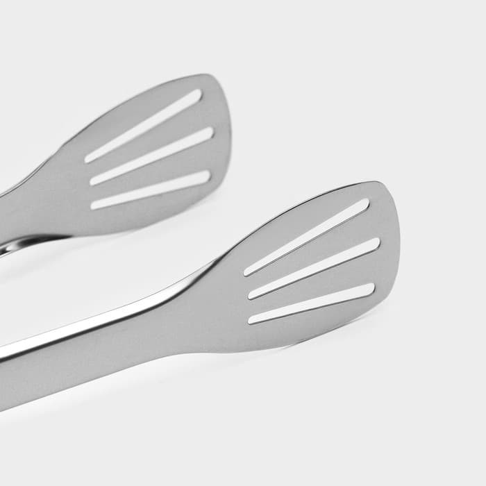 Щипцы кухонные Доляна Chrome, h=28.5 см нержавеющая сталь, чёрные