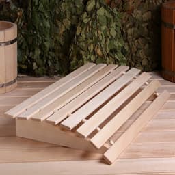 Подголовник для бани и сауны, 60×35.5×9 см, липа, «Добропаровъ»