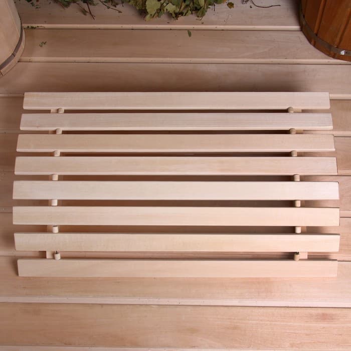 Подголовник для бани и сауны, 60×35.5×9 см, липа, «Добропаровъ»