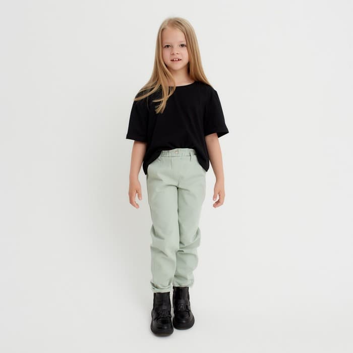 Джинсы для девочки KAFTAN, размер 34 (122-128 см), зелёные