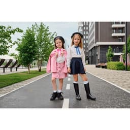 Рубашка для девочки KAFTAN с синим бантом, белая, размер 34 (122-128 см)