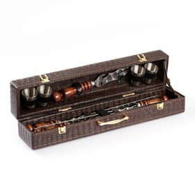 Набор с шампурами подарочный «Элит-XS» №13, в коробке из эко-кожи