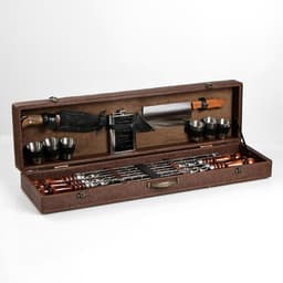 Набор с шампурами подарочный «Элит-X» №7, в коробке из эко-кожи, цвет МИКС