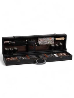 Набор с шампурами подарочный «Элит-X» №7, в коробке из эко-кожи, цвет МИКС