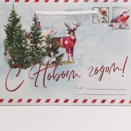 Пакет-коробка подарочный новогодний «С Новым годом», 28×20×13 см