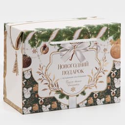 Пакет - коробка подарочный новогодний «Подарок для тебя», 23×18×11 см