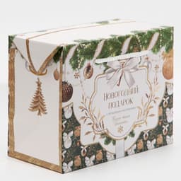 Пакет - коробка подарочный новогодний «Подарок для тебя», 23×18×11 см