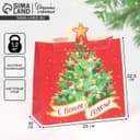 Пакет подарочный новогодний «Ёлочка», 25 х 26 х 10 см