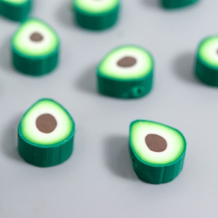 Бусины для творчества PVC «Половинка авокадо», набор 20 шт., 1×1×1 см