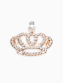 Брошь «Корона», монарха, белая в золоте