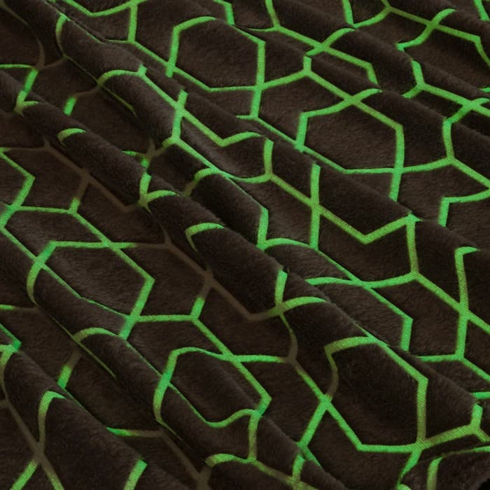 Плед светящийся в темноте «Этель. Геометрия», 200×220 см, корал-флис