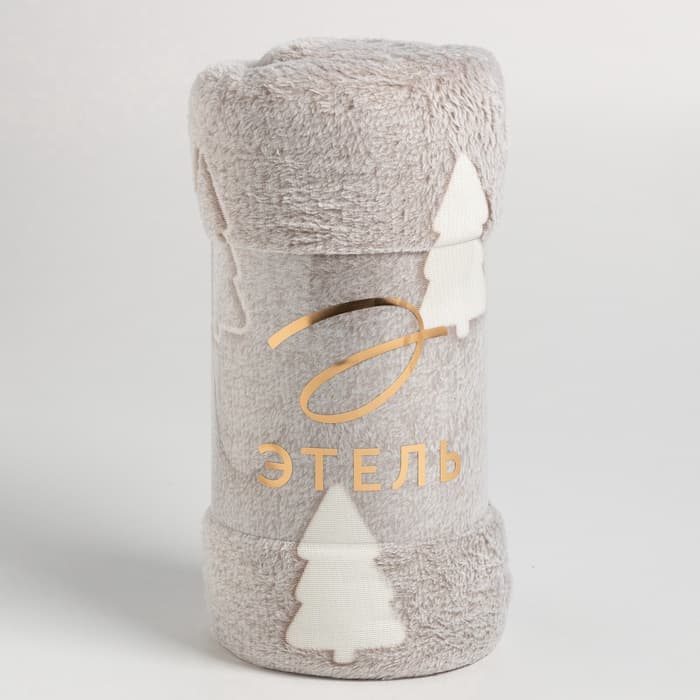 Плед светящийся в темноте «Этель. Елочки», 200×220 см, корал-флис