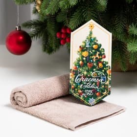 Полотенце махровое «Этель. Ёлка», 30×30 см, хлопок 100%