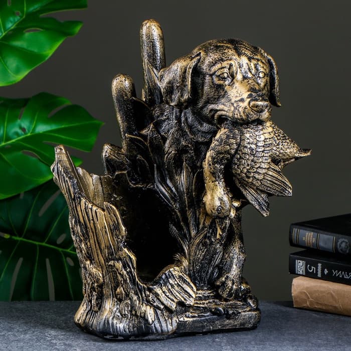 Подставка для бутылки «Охота», 37×22.5×30 см, бронза